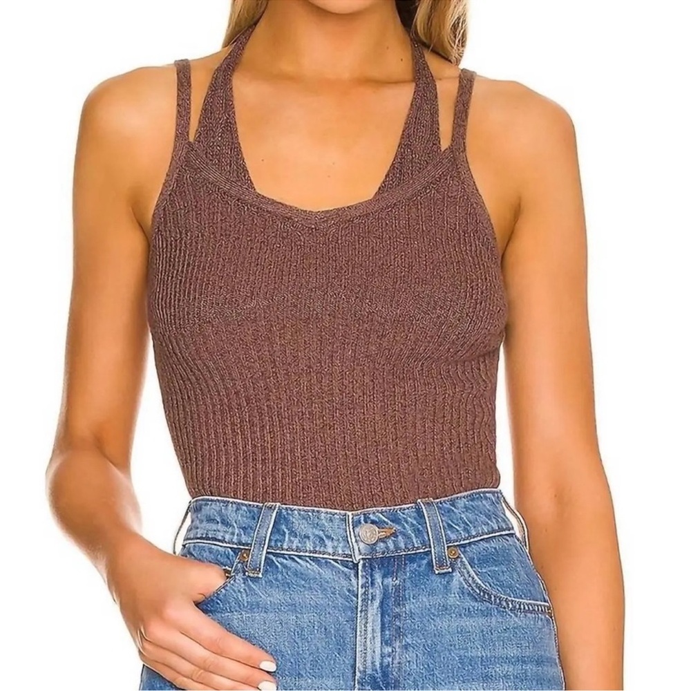 Pistola Louise halter top in mocha